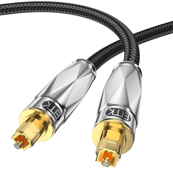 EMK Optisches Audiokabel Optical Audio Cable Toslink Spdif Kabel Lichtleiterkabel Digital Audio Out