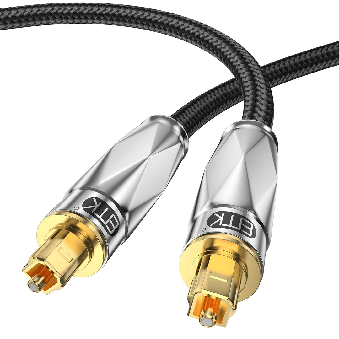 EMK Optisches Audiokabel Optical Audio Cable Toslink Spdif Kabel Lichtleiterkabel Digital Audio Out