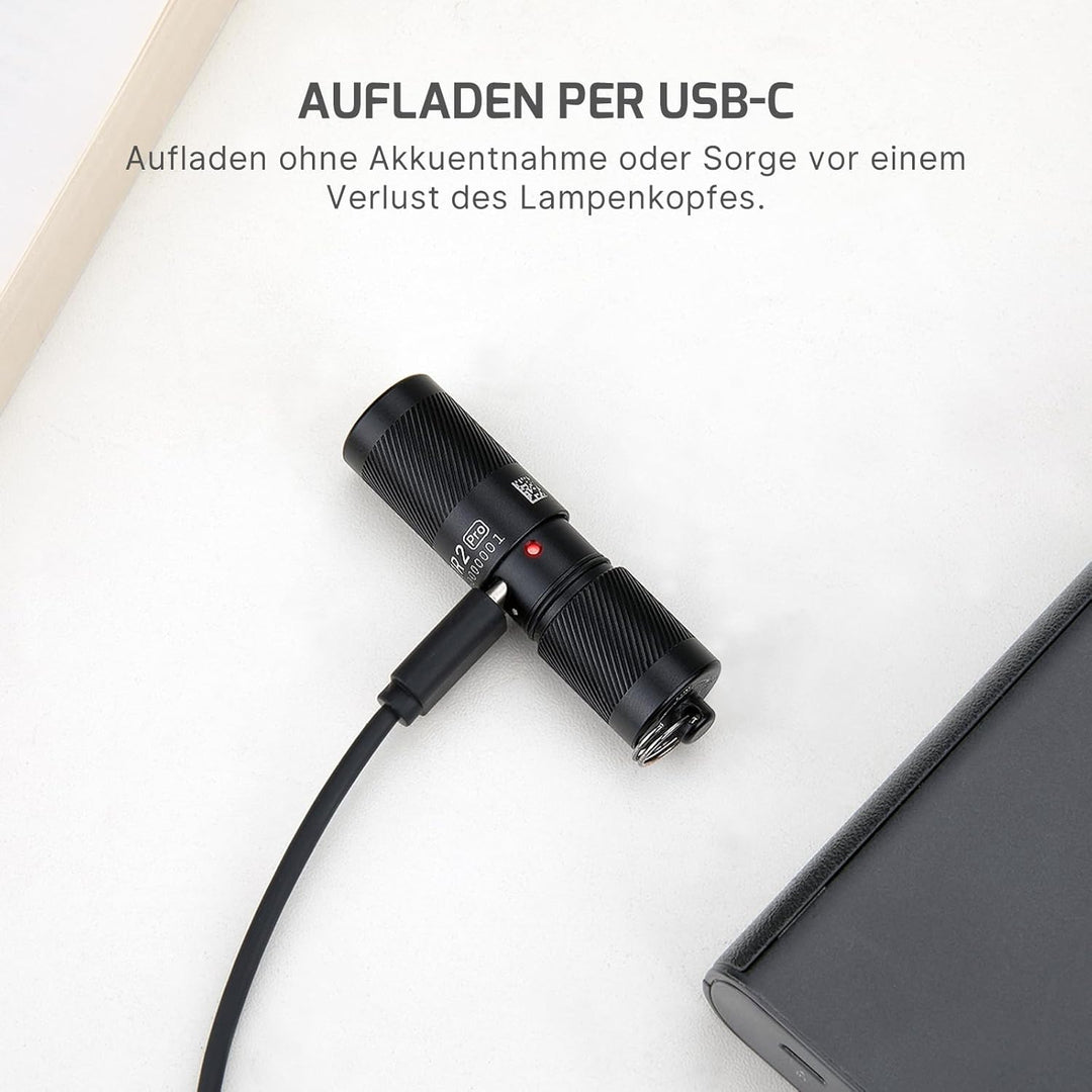 OLIGHT I1R II Pro EOS Mini LED Taschenlampe 180 Lumen Superhelle USB-Aufladbare Taschenlampe Schlüss
