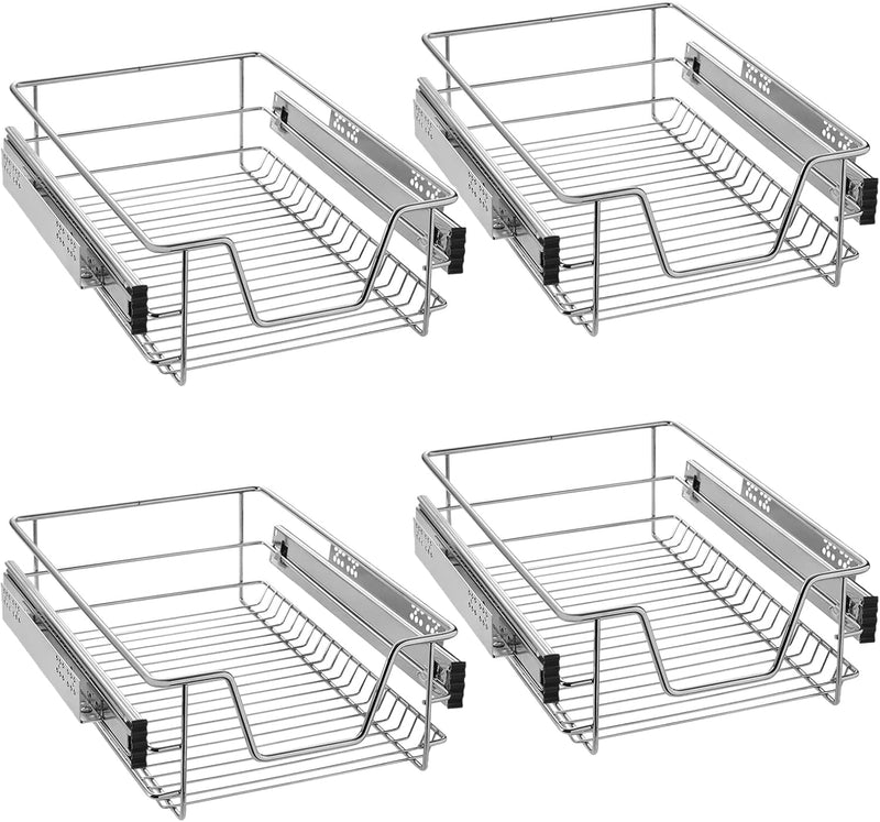 UISEBRT 4x Küchenschublade Teleskopschublade 40cm - Küchenschrank Schrankauszug Schlafzimmerschränke