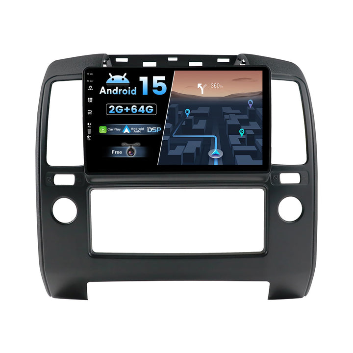 Android 15 IPS Autoradio Passt für Nissan Navara 3 D40 (2004-2010) - Eingebautes Kabellos CarPlay An