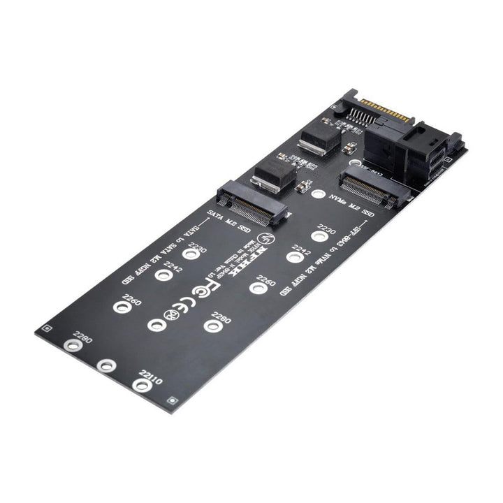 ChenYang M.2 NGFF zu SATA & NVME PCIe SSD zu SFF-8643 Erweiterungskartenadapter für Mainboard (funkt