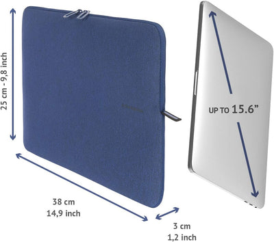 Tucano BFM1516-B Second Skin Melange Neopren Notebook Sleeve, 38,1-40,64 cm (15-16 Zoll) blau