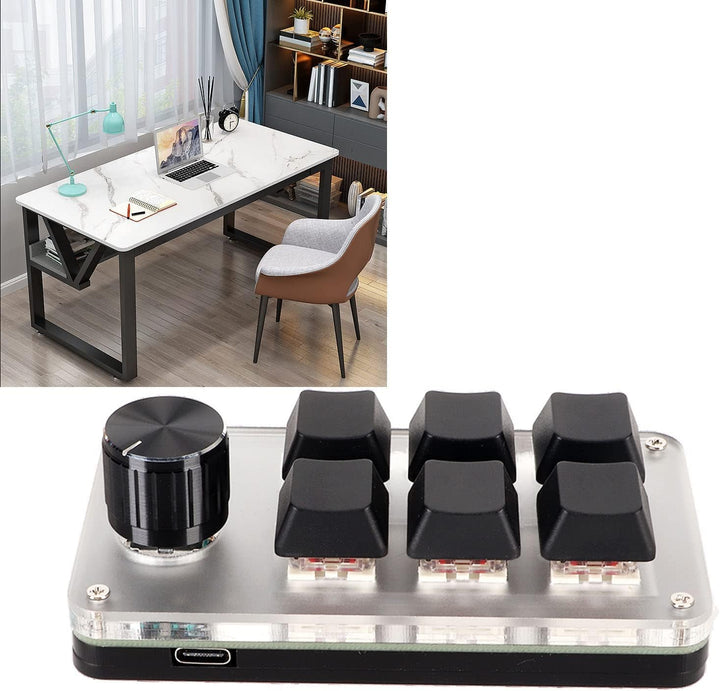 Zunate OSU Gaming Tastatur, Einhändige Makro mechanische Tastatur mit Rotem Schalter, Programmierbar