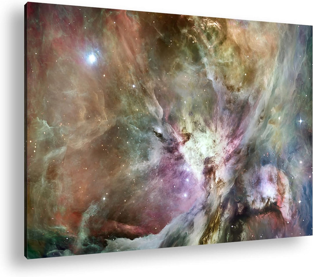 deyoli der Orionnebel Format: 100x70 als Leinwandbild, Motiv fertig gerahmt auf Echtholzrahmen, Hoch