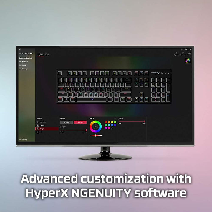 HyperX Alloy Origins – RGB Mechanische Gaming Tastatur, HyperX Red switches (US QWERTY) Full size (1