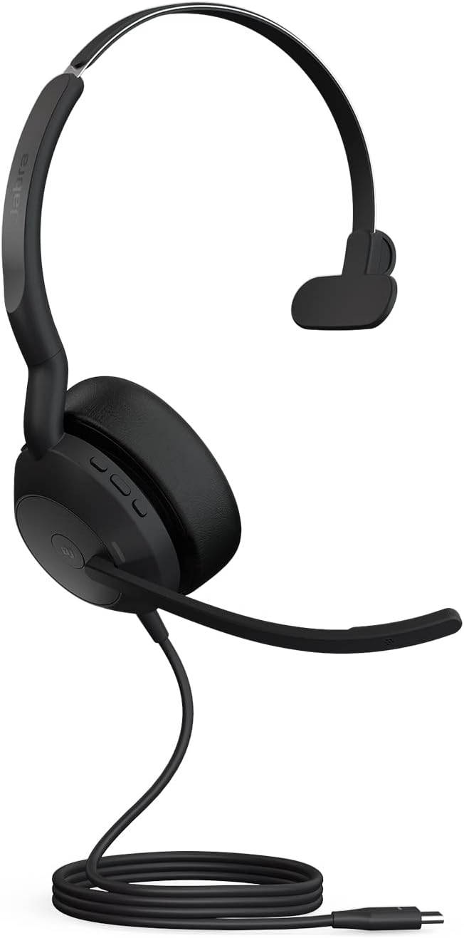 Jabra Evolve2 50 - Kabelgebundenes Mono-Headset mit Jabra Air Comfort - Mikrofone mit aktiver Geräus
