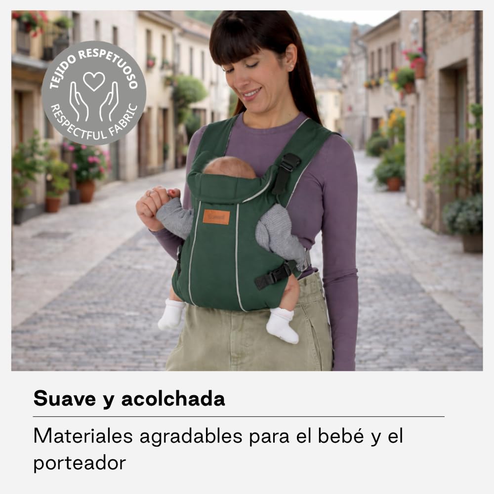 Jané Dual, ergonomische Babytrage, von Geburt bis 15 kg, 3 Positionen, atmungsaktiv und gepolstert,G