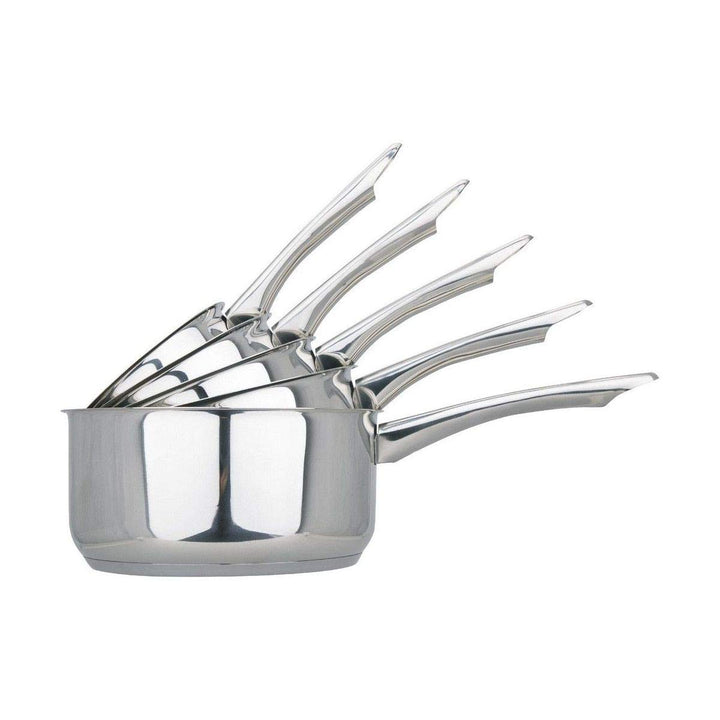 Kamberg – 0008075 – Set aus 5 Stieltöpfen 12/14/16/18/20 cm – Hochwertiger Edelstahl – Hitzeschutzgr