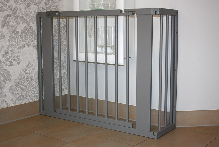Schutzgitter Absperrgitter Türgitter Treppenschutzgitter 117 bis 363 cm grau (117cm), 117cm