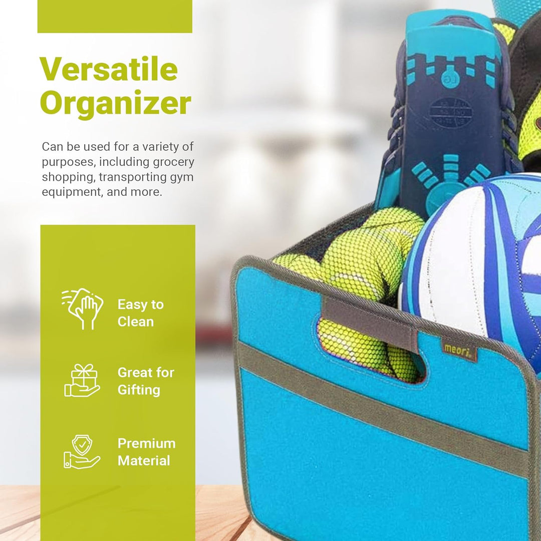 Meori Aufbewahrungsbox faltbar Traglast 30 kg - 50cm 32cm 27.5cm Grösse L Box Azur, Box Azur