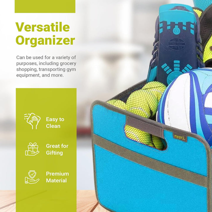 Meori Aufbewahrungsbox faltbar Traglast 30 kg - 50cm 32cm 27.5cm Grösse L Box Azur, Box Azur