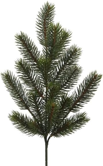 Annastore 6 x Künstliche Tannenzweige, Top-Qualität wie echt für den Innenbereich, L ca. 38 cm / 9 T