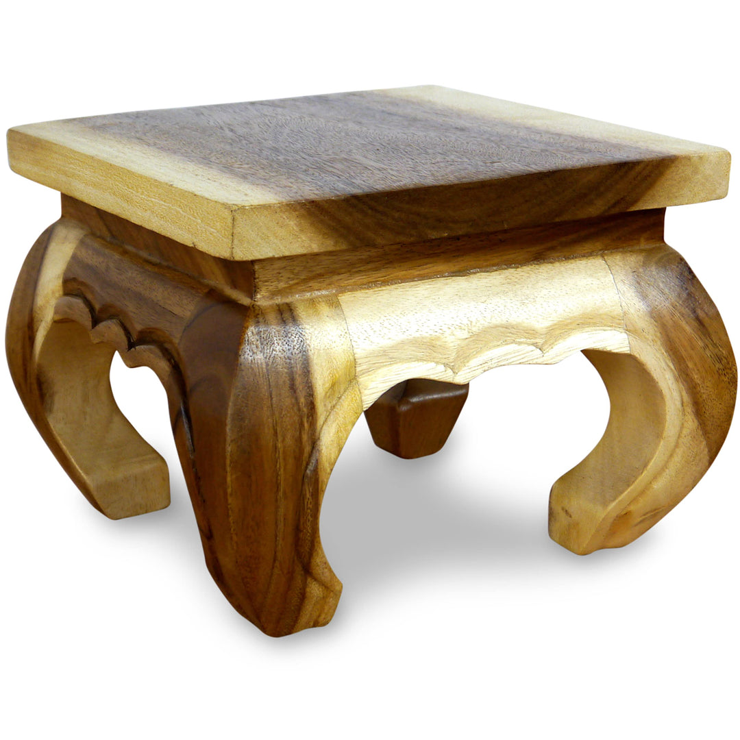 livasia Opiumtisch, Beistelltisch aus Massivholz, Nachttisch (24cm) 24x24 cm, 24x24 cm