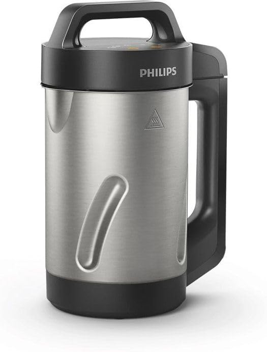 Philips HR2203/80 Standmixer mit Heizfunktion, schwarz 1,2 l, 1000 W