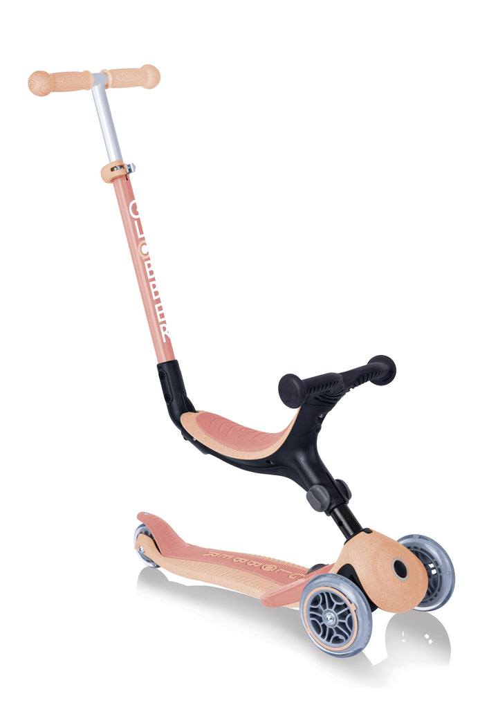 GLOBBER GO-UP Foldable Plus ECO – 3 in 1 Dreirad, Laufrad und Scooter, 120/80 mm, 3-rädrig, höhenver