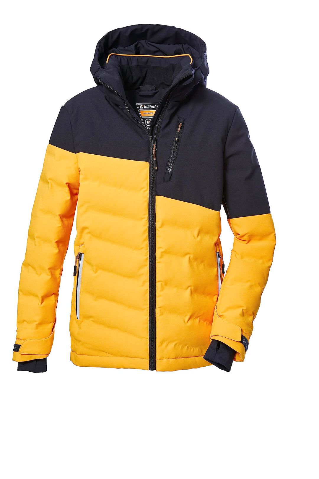 Killtec Jungen Ksw 172 Bys Ski Qltd Jckt Skijacke/Steppjacke mit Kapuze und Schneefang 152 dunkelgel