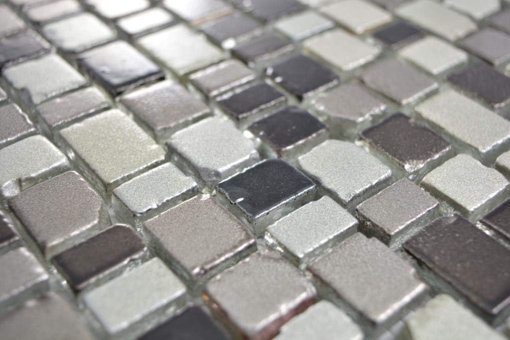 Transparentes Crystal Mosaik Glasmosaik coffee Wand Küche Bad Fliesenspiegel|85-1213_f|10 Mosaikmatt