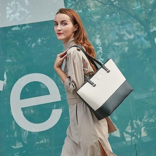Frauen Mode Kunstleder Handtaschen Tote Tasche Schultertasche Top Griff Satchel Geldbörse Set 4pcs B