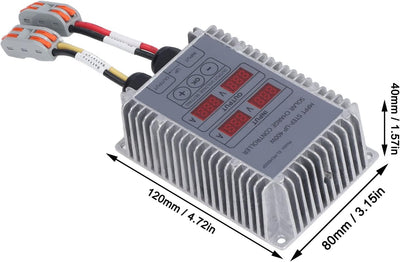 Fafeicy Solarbatterie-Laderegler, MPPT Boost Spannung Einstellbar Wasserdichter Solarladeregler, mit