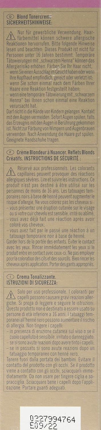Schwarzkopf Professional BlondMe Toner Erdbeer, 1er Pack (1 x 60 ml) Erdbeer 60 ml (1er Pack), Erdbe