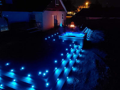 RGB Led Bodeneinbaustrahle Aussen 0.5W Ø45mm IP67 Wasserdicht LED Einbaustrahler Terrasse Küche Gart