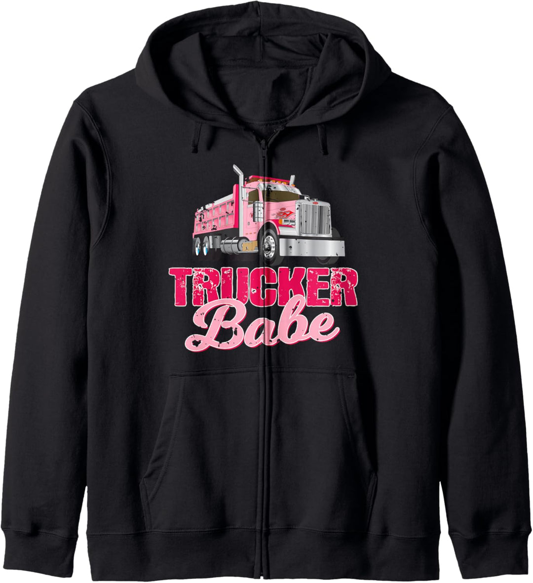 Trucker Gifts Tractor Trailer Truck 18 Wheeler Trucker Babe Kapuzenjacke