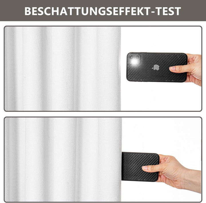 MYSKY HOME Gardinen Verdunkelungsvorhang mit Kräuselband Schlafzimmer Wärmeisolierter 2er-Set Gardin