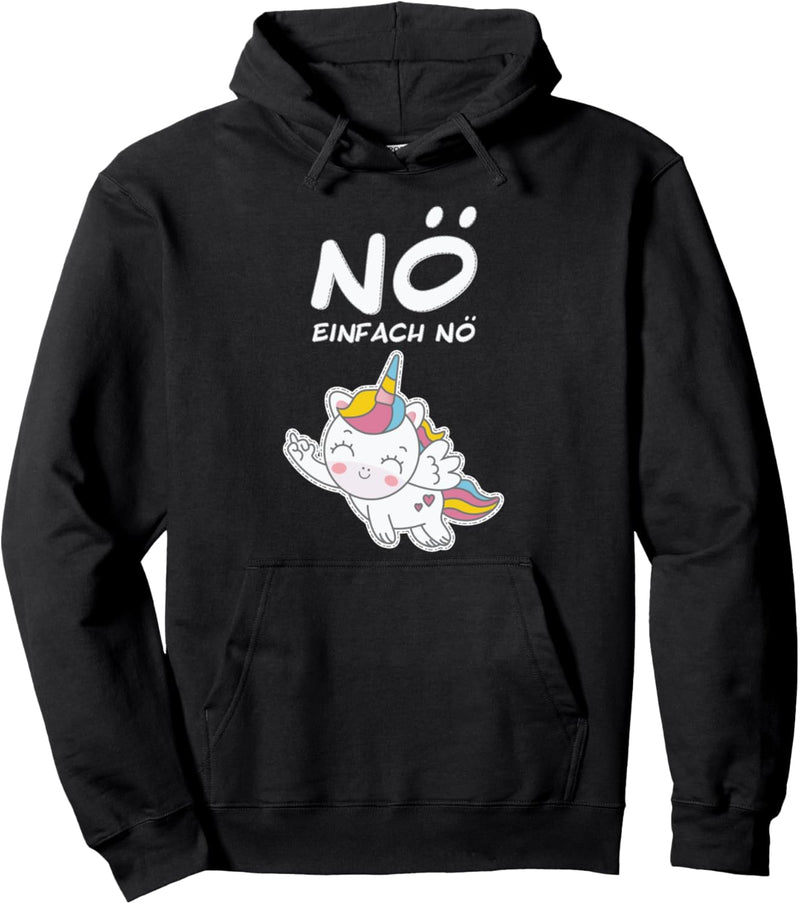 NÖ Einhorn Lustiger Cooler Spruch Frecher Stinkefinger Pullover Hoodie