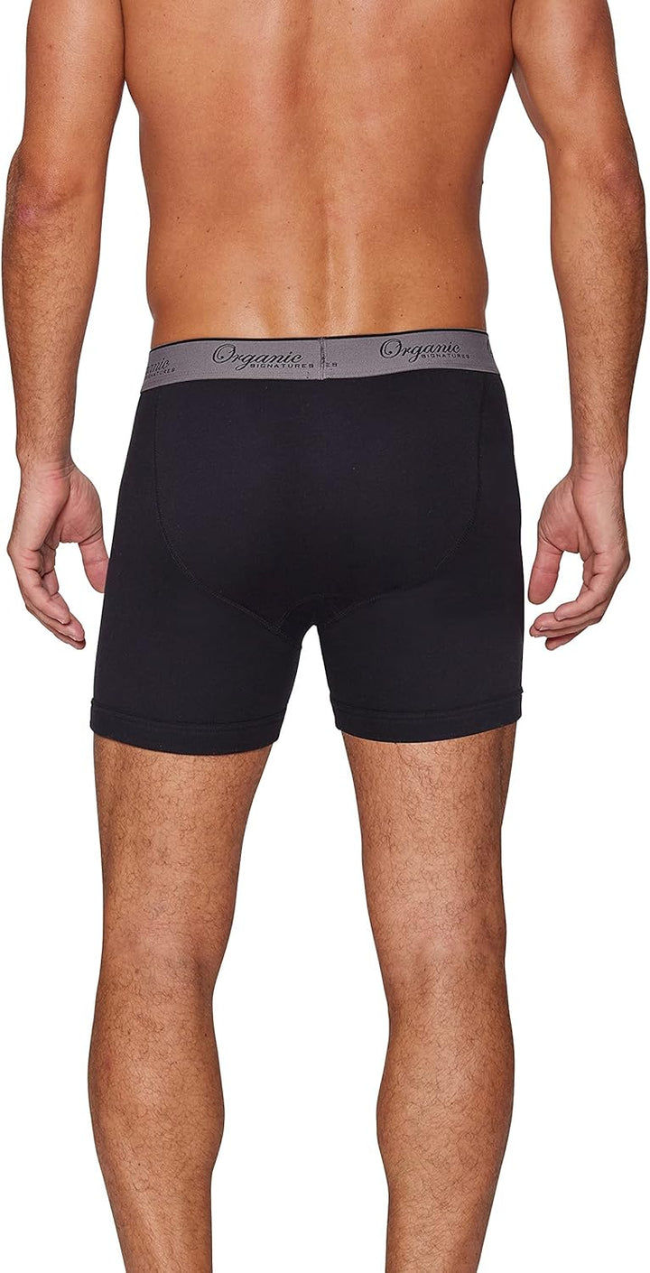Organic Signatures 3er-Pack weiche, Bequeme Herren-Boxershorts aus 100% Bio-Baumwolle L Schwarz, L S