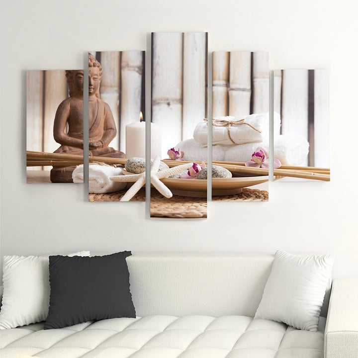 Feeby. Leinwandbild - 5 Teile - Bilder, Wand Bild, Wandbilder, Kunstdruck XXL, 5-Teilig, Typ A, 200x