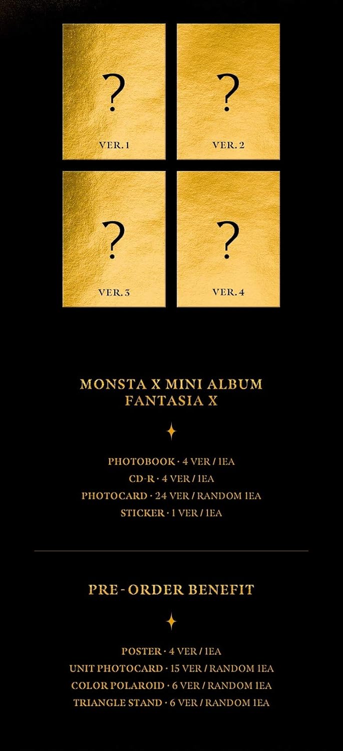 Starship Entertainment Monsta X - Fantasia X Album+Pre-Order Benefit+Folded Poster+Extra Photocards