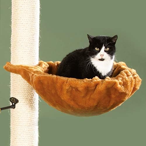 CLEVERCAT Deckenkratzbaum Kuschel Star II mit Zwei Kuschelhalbschalen zum Einkuscheln und Beobachten