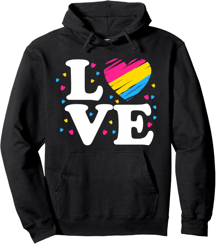 Genderfluid Pan Flagge Liebe LGBTQ Queer Geschenk Pansexuell Pullover Hoodie