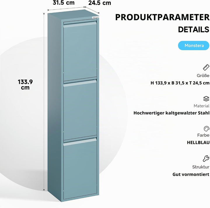 VEEHAUS Küche Mülleimer Für Den Vielseitigen Einsatz Mit Klappen Aus Edelstahl Stilvoller Abfalleime