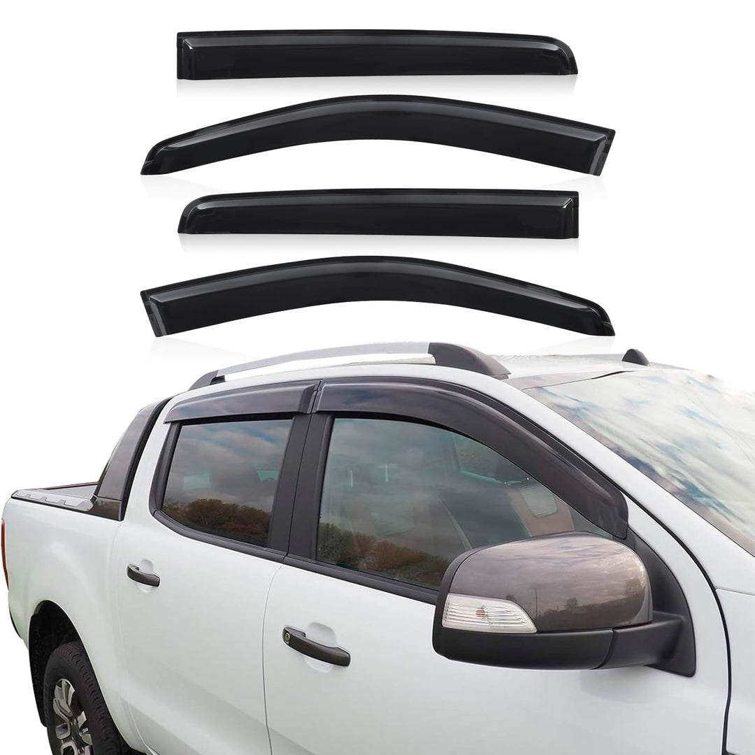 Windabweiser für Ford Ranger Doppelkabine T6 T7 T8 2012-2022 Wildtrak XL XLT Limited Stormtrak Wolft