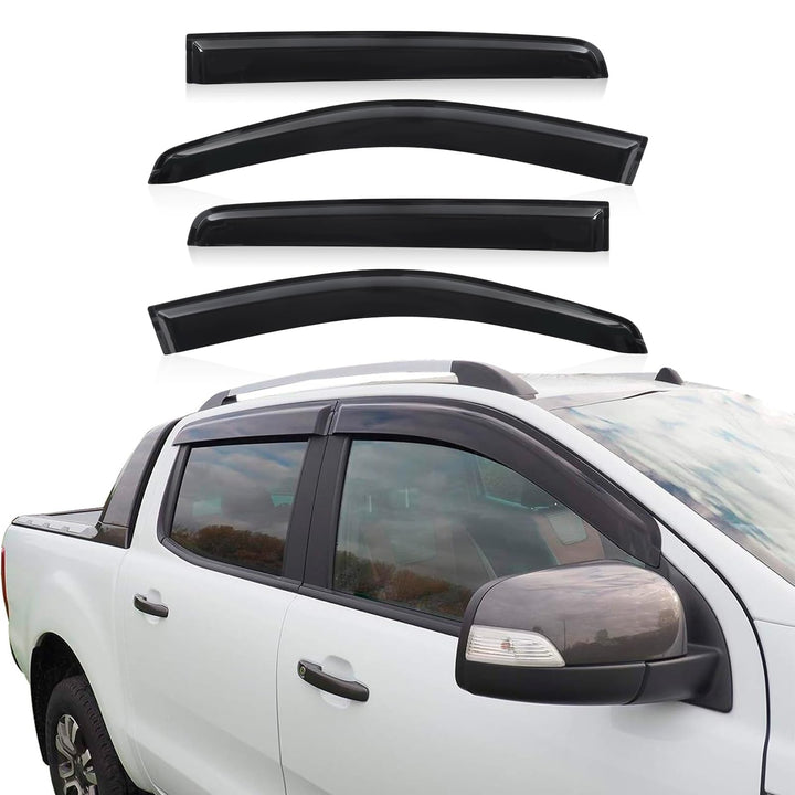 Windabweiser für Ford Ranger Doppelkabine T6 T7 T8 2012-2022 Wildtrak XL XLT Limited Stormtrak Wolft