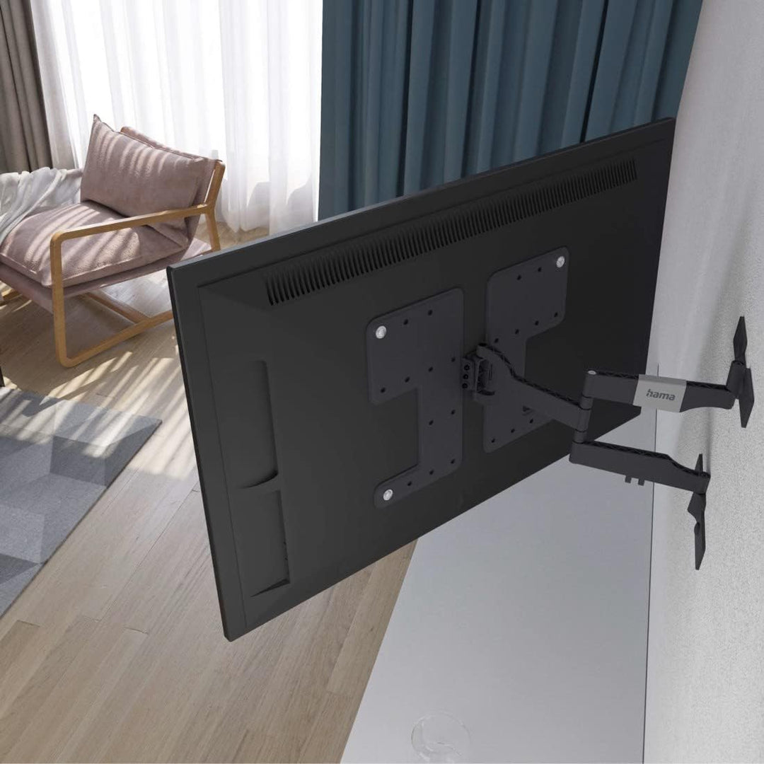 Hama TV Wandhalterung 32“ - 65“ (TV Halterung schwenkbar, neigbar, ausziehbar, geringer Wandabstand