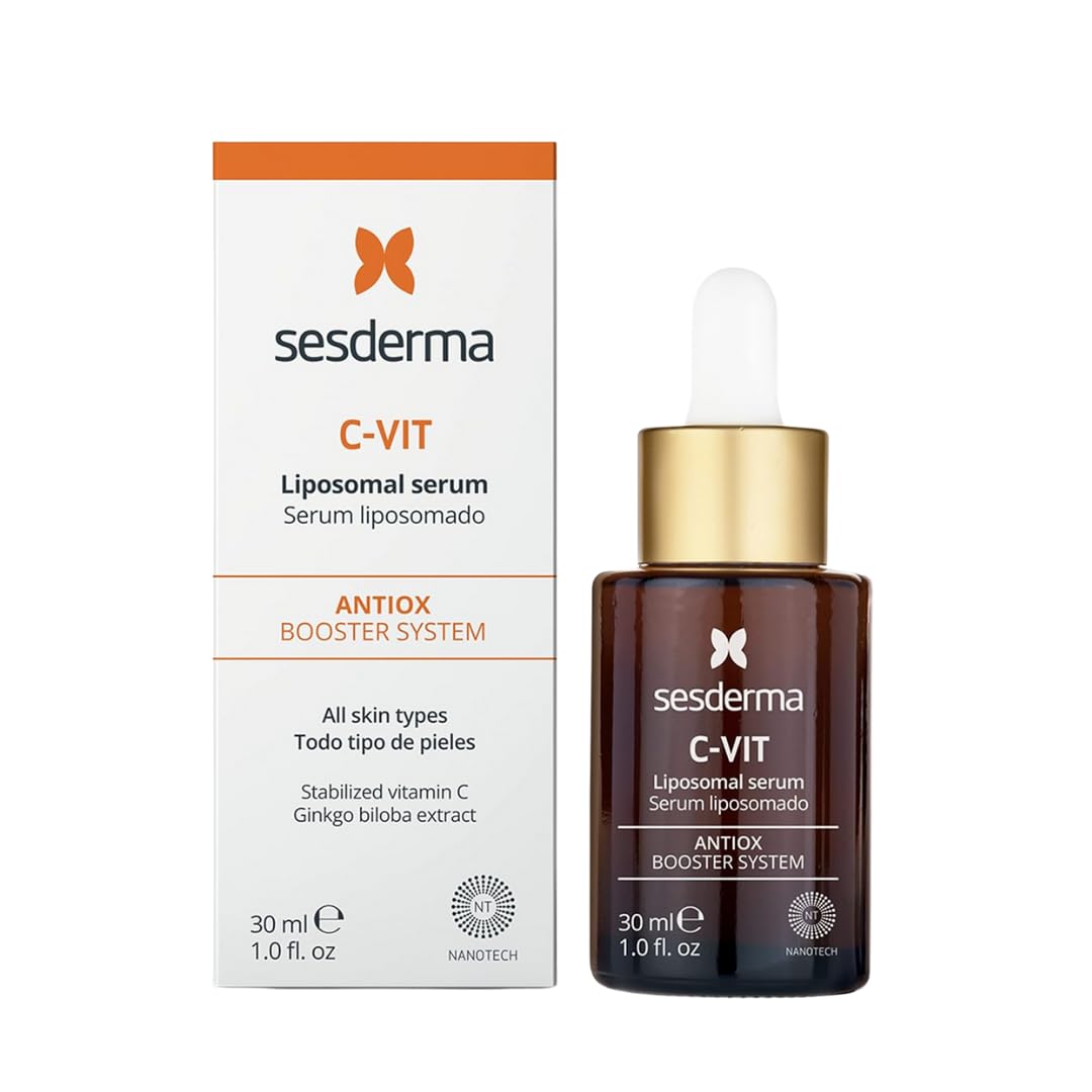 Sesderma | C-Vit Liposomales Serum | Hydratisierte und Strahlende Haut | Antioxidatives Serum für Al