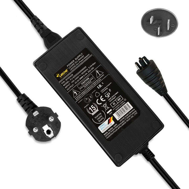 LEICKE 6A Ladegerät für 36V/42V Bosch Active/Performance Line E-Bike Akku mit Active Line/Active Lin