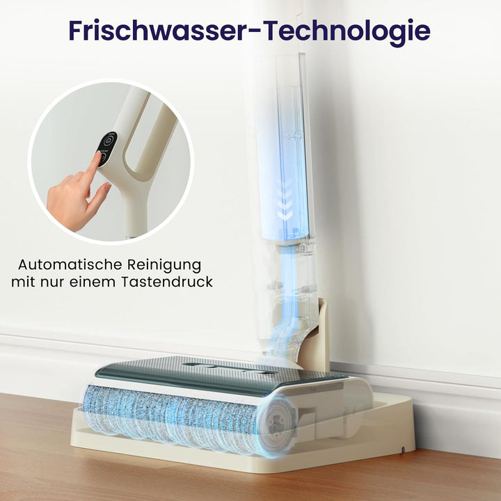 LEFANT Nass Trockensauger mit Akku, Selbstreinigung Flaches Design 170 °,Nass- und Staubstaubsauger