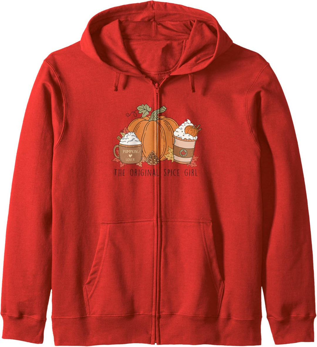 Retro Original Mädchen und Gewürz Shirt Niedlich Herbst Herbst Kürbis Kapuzenjacke