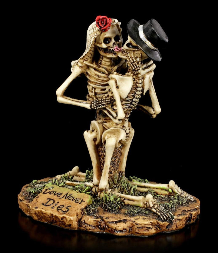 kniendes Skelett Gothic-Brautpaar Figur - Love Never Dies | kniendes Skelett Gothic-Brautpaar Figur