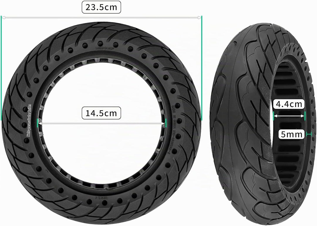 Prodrocam 10 x 2,5 Vollgummireifen 60/70-6,5 Solide Reifen für Segway Ninebot Max G30 Elektroroller