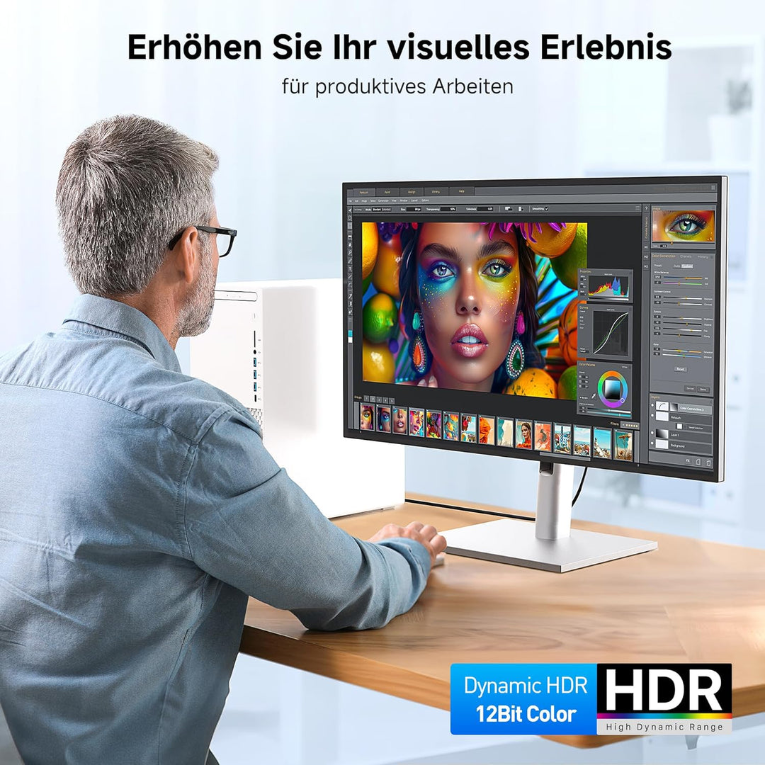 Cable Matters HDMI Displayport Kabel 1.4 mit 4K 120Hz oder 8K - 1,8m, unidirektionalem Displayport a