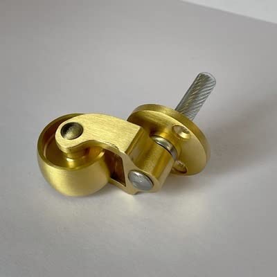 Antike massive Messingrolle mit 25 mm Rad, bewegliche Lenkrollen, 360 ° Lenkrolle, Vintage-Rollen fü