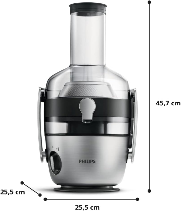 Philips Entsafter – 1100W, 2L, NutriU-Rezepte-App, XXL-Einfüllöffnung, QuickClean