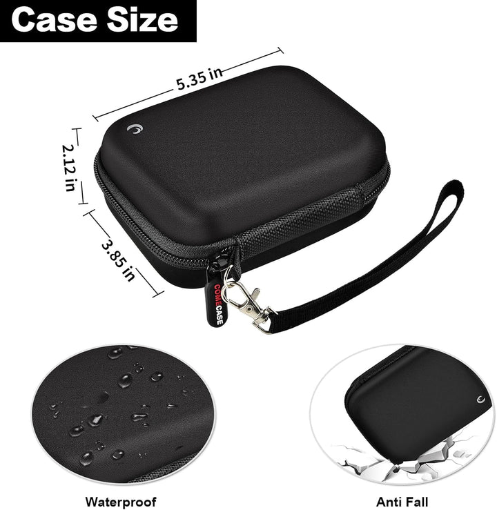COMECASE Batterie Aufbewahrungsbox Batteriebox - Hält 48 Batterien AAA mit Handschlaufe - Schwarz S_