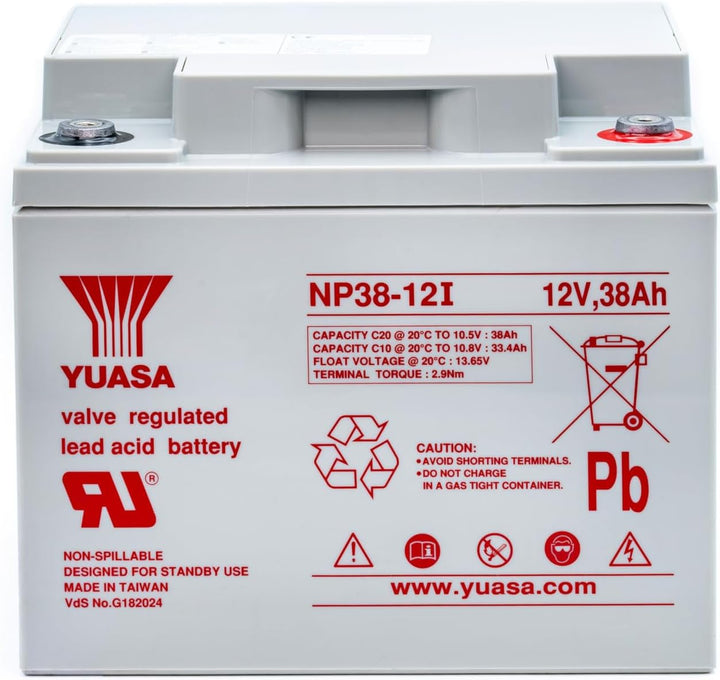 YUASA Batterie Yuasa NP38 – 12 (38Ah 12 V) für alle Arten von Anwendungen.