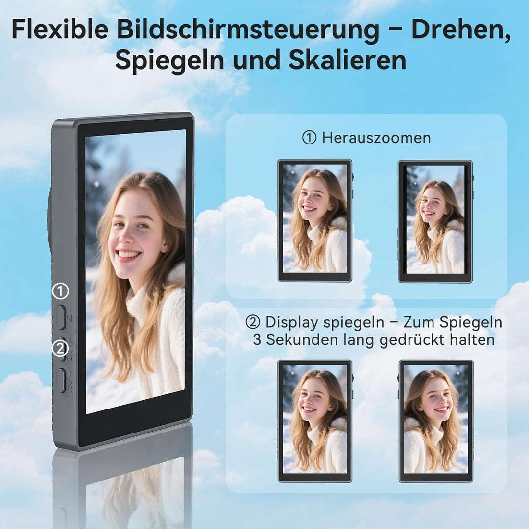 Selfie Monitor Smartphone Rückkamera magnetischer Vlog-Bildschirm für iPhone und Android geeignet fü